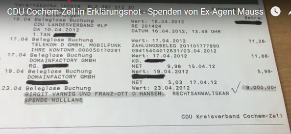 Anke Beilstein (CDU Cochem-Zell) sitzt über den Trümmern ihrer Finanzplanung weil sie die unrechtmäßigen Mauss-Spenden zurücküberweisen muss.