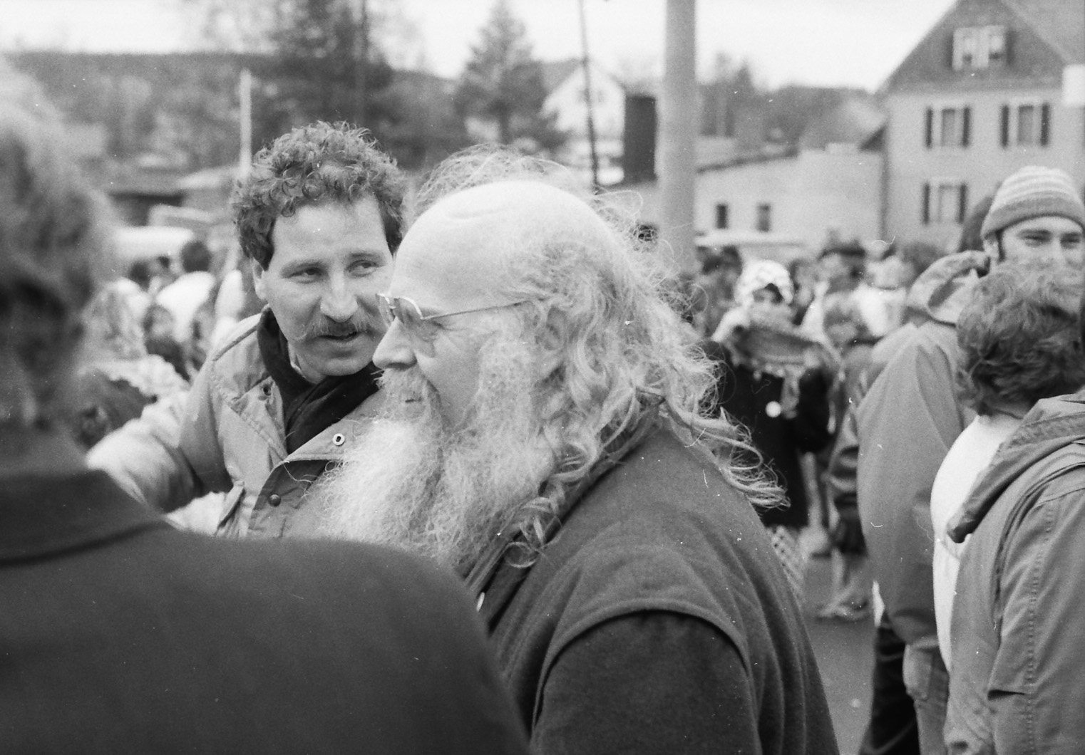 August von Dahl auf einer Friedensdemonstration in Kastellaun