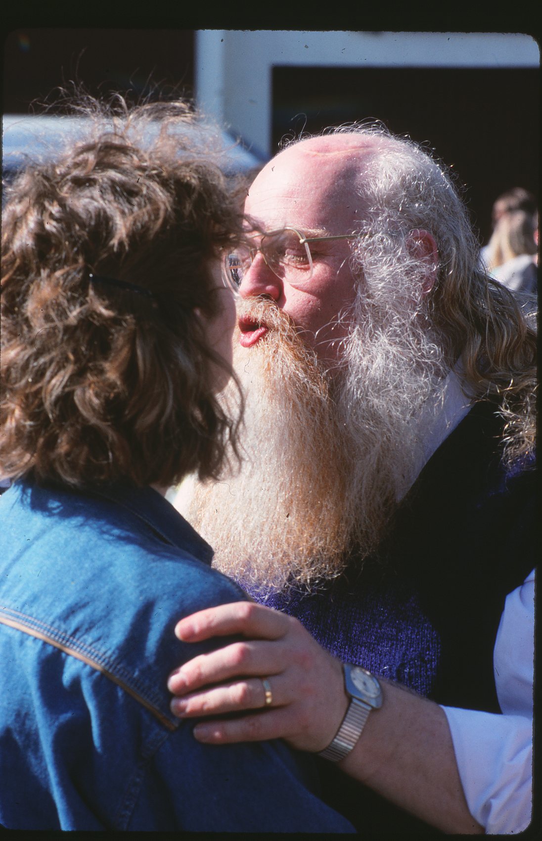 August von Dahl beim Ostermarsch 1989